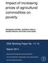 Impact of increasing prices of agricultural commodities on poverty