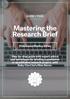 Mastering the Research Brief