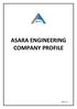 ASARA ENGINEERING COMPANY PROFILE