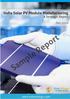 India Solar PV Module Manufacturing Report