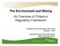 The Environment and Mining An Overview of Ontario s Regulatory Framework