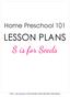 LESSON PLANS S is for Seeds
