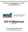 WEDI Strategic National Implementation Process (SNIP) ICD-10 Workgroup ICD-10 Transition Sub-workgroup ICD-10 Milestones April 2, 2015