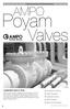 Poyam. Valves AMPO. Cryogenic Service High Pressure General Service Metal Seated Special Application