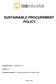 SUSTAINABLE PROCUREMENT POLICY