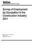 Survey of Employment by Occupation in the Construction Industry 2011