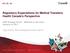 Regulatory Expectations for Method Transfers: Health Canada's Perspective CMC Strategy Forum Methods on the move January 23, 2017