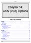 Chapter 14: ASN (VL8) Options