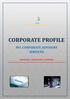 CORPORATE PROFILE AVC CORPORATE ADVISORY SERVICES ASSURANCE, CONSULTANCY, ADVISORY