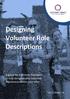 Designing Volunteer Role Descriptions