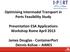 Optimising Intermodal Transport in Ports Feasibility Study. Presentation ESA Applications Workshop Rome April James Douglas - ContainerPort