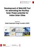 Development of Web-GIS Tool for estimating the Rooftop Solar Power potential for Indian Solar Cities