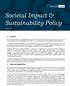 Societal Impact & Sustainability Policy
