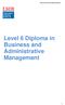 London School of International Business. Level 6 Diploma in Business and Administrative Management