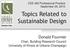 Topics Related to Sustainable Design