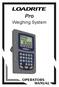 Pro. Weighing System OPERATORS MANUAL