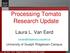 Processing Tomato Research Update