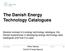 The Danish Energy Technology Catalogues