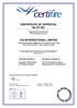 CERTIFICATE OF APPROVAL No CF 581 CGI INTERNATIONAL LIMITED