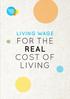 LIVING WAGE FOR THE REAL COST OF LIVING