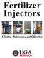 Fertilizer. Injectors. Selection, Maintenance and Calibration