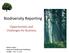 Biodiversity Reporting. Opportunities and Challenges for Business