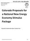 Colorado Proposals for a National New Energy Economy Stimulus Package