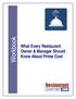 Workbook What Every Restaurant Owner & Manager Should Know About Prime Cost