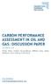 CARBON PERFORMANCE ASSESSMENT IN OIL AND GAS: DISCUSSION PAPER