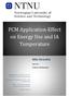 PCM Application-Effect on Energy Use and IA Temperature