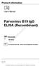 Parvovirus B19 IgG ELISA (Recombinant) MyBioSource.com. For Research Use Only Not for Use in Diagnostic Procedures