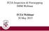 FCIA Inspection & Firestopping DIIM Webinar. FCIA Webinar 20 May 2015