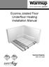 Econna Joisted Floor Underfloor Heating Installation Manual