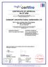 CERTIFICATE OF APPROVAL No CF 5508 CONSORT ARCHITECTURAL HARDWARE LTD
