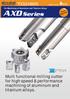 Series. Multi functional milling cutter for high speed & performance machining of aluminum and titanium alloys. TOOLS NEWS
