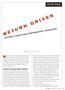 RETURN DRIVEN. What can we learn from companies that have been. Cover Story LESSONS FROM HIGH-PERFORMANCE COMPANIES B Y M ARK L.