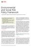 Environmental and Social Risk Policy Framework