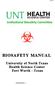 BIOSAFETY MANUAL University of North Texas Health Science Center Fort Worth - Texas