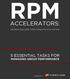 RPM TRICKS FOR MANAGING GROUP PERFORMANCE ACCELERATORS: 5 ESSENTIAL TASKS FOR HELPING DEALERS TURN INSIGHTS INTO ACTION A PUBLICATION BY