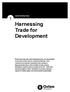 Harnessing Trade for Development