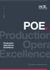 POE Production Operations Excellence ACE//A&D//LPM//POE. POE. roduction. Operations. Production. xcellence. Oil and gas consultancy services