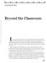 Beyond the Classroom CHAPTER SIX