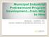 Municipal Industrial Pretreatment Program Development from Why to How. Barbara L. Swafford, P.E. Gerken Swafford Engineering Solutions, LLC