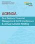 AGENDA. First Nations Financial Management & HR Conference & Annual General Meeting