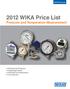 2012 WIKA Price List