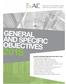 GENERAL AND SPECIFIC OBJECTIVES