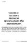 VOLUME-II SECTION-I TECHNICAL SPECIFICATIONS AND REQUIREMENTS