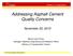 Addressing Asphalt Cement Quality Concerns