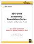 Leadership Foundations Series