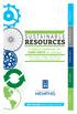 RESOURCES SUSTAINABLE. A helpful handbook for GOING GREEN on campus. Save money, energy, and help our environment at the same time!